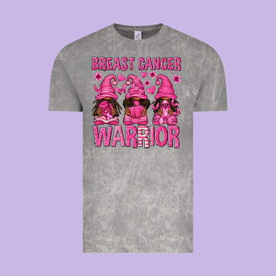 Breast Cancer Warrior Afro Gnomes Vintage Tee Designed By Texasbilliewilder
