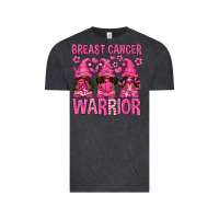Vintage Black Breast Cancer Warrior Afro Gnomes Vintage Tee - texasbilliewilder