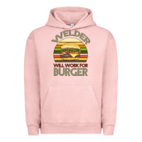 Pigment Salmon Welder Wıll Work For Burger Urban Hoodie - Bettercallsaul