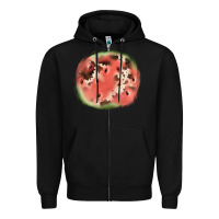 Black watermelon cowhide patch3 Zipper Hoodie - JahusDesignShop
