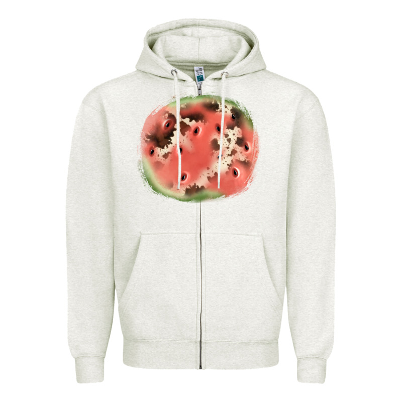 Watermelon Cowhide Patch3 Zipper Hoodie by JahusDesignShop | Teevron