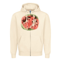 Sandshell watermelon cowhide patch3 Zipper Hoodie - JahusDesignShop