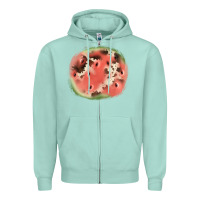 Seafoam watermelon cowhide patch3 Zipper Hoodie - JahusDesignShop
