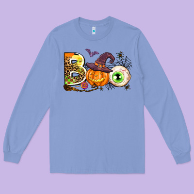 Boo Long Sleeve Tee Designed By Adodesignshop
