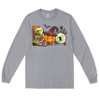 Heather Grey boo Long Sleeve Tee - AdoDesignShop