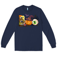 Navy boo Long Sleeve Tee - AdoDesignShop