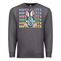 Charcoal Heather happy easter Premium Sweatshirt - MaliasSmallBusiness