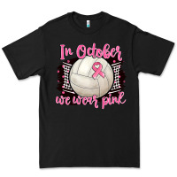 Black in october we wear pink volleyball Premium Tee - BarkalooDesign