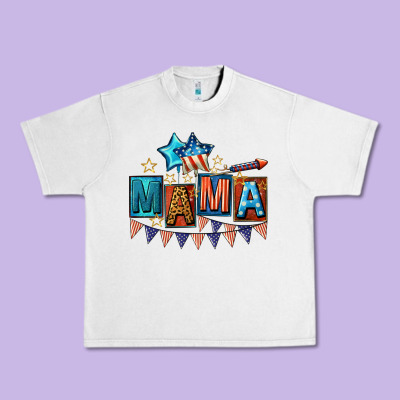 All American Mama 4th Of July Urban Heavy Tee Designed By Cowgirlartshop