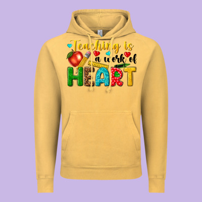 Vintage Hoodie teaching is a work of heart tbw