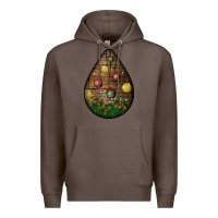 Coffee christmas  teardrop Premium Hoodie - BundleAndBundleShop