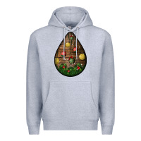 Heather Grey christmas  teardrop Premium Hoodie - BundleAndBundleShop