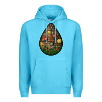 Ocean Blue christmas  teardrop Premium Hoodie - BundleAndBundleShop