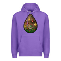 Purple christmas  teardrop Premium Hoodie - BundleAndBundleShop