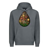 Rock christmas  teardrop Premium Hoodie - BundleAndBundleShop