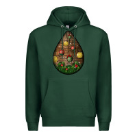 Sports Green christmas  teardrop Premium Hoodie - BundleAndBundleShop