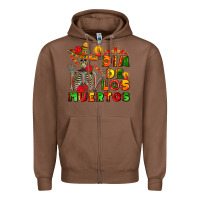 Chestnut dia de los muertos Zipper Hoodie - AdoDesignShop