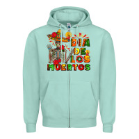 Seafoam dia de los muertos Zipper Hoodie - AdoDesignShop