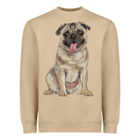 Mushroom pug Heavyweight Sweatshirt - RanaPortraitStore
