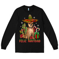 Black Chihuahua feliz navidad Long Sleeve Tee - JahusDesignShop
