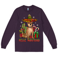 Plum Chihuahua feliz navidad Long Sleeve Tee - JahusDesignShop