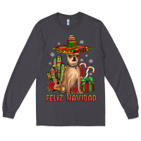 Smoke Chihuahua feliz navidad Long Sleeve Tee - JahusDesignShop