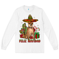 White Chihuahua feliz navidad Long Sleeve Tee - JahusDesignShop