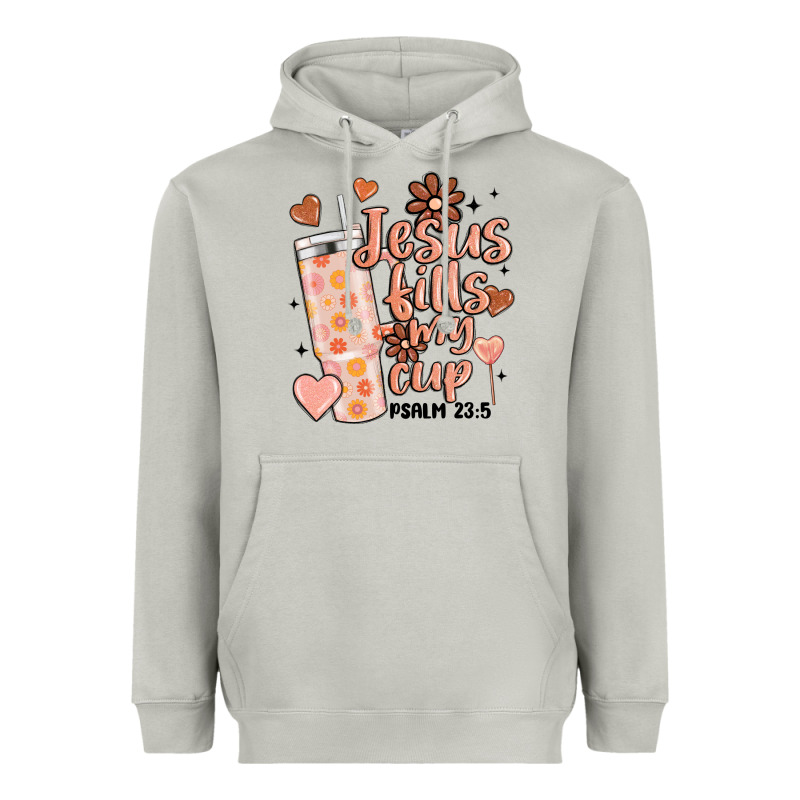 Valentine Jesus Fills My Cup Heavyweight Hoodie by MaliasSmallBusiness | Teevron