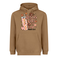Toasted Coconut valentine jesus fills my cup Heavyweight Hoodie - MaliasSmallBusiness