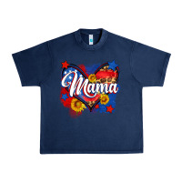 Navy American mama heart Urban Heavy Tee - Neo Western