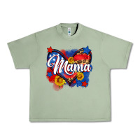 Oil Green American mama heart Urban Heavy Tee - Neo Western
