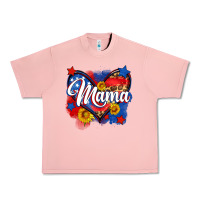 Salmon American mama heart Urban Heavy Tee - Neo Western