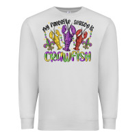 Dove Grey my favorite season is crawfish Premium Sweatshirt - MaliasSmallBusiness
