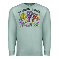 Seafoam my favorite season is crawfish Premium Sweatshirt - MaliasSmallBusiness