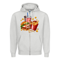 Dove Grey hamburger potatoes and coke Zipper Hoodie - AdoDesignShop