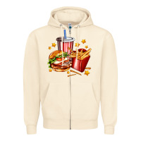 Sandshell hamburger potatoes and coke Zipper Hoodie - AdoDesignShop