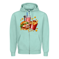 Seafoam hamburger potatoes and coke Zipper Hoodie - AdoDesignShop