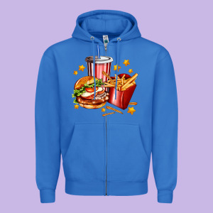 Hamburger Potatoes And Coke Zipper Hoodie Designed By Adodesignshop