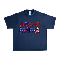 Navy American Mama 4th of july Urban Heavy Tee - CowGirlArtShop