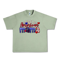 Oil Green American Mama 4th of july Urban Heavy Tee - CowGirlArtShop