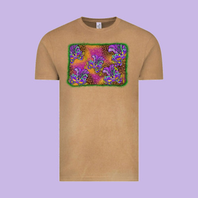 Mardi Gras Mask Background Vintage Tee Designed By Barkaloodesign