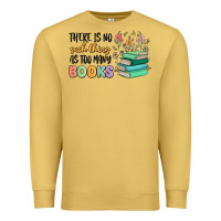 Antique Gold there is no such thing as too many books Premium Sweatshirt - MaliasSmallBusiness