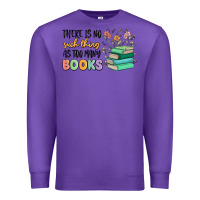 Purple there is no such thing as too many books Premium Sweatshirt - MaliasSmallBusiness