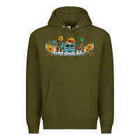 Army Green american football mom libbey glass Premium Hoodie - BundleAndBundleShop