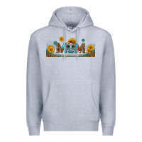 Heather Grey american football mom libbey glass Premium Hoodie - BundleAndBundleShop