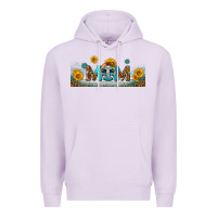 Lilac american football mom libbey glass Premium Hoodie - BundleAndBundleShop