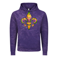 Cloud Purple mardi gras fleur de lis Vintage Hoodie - RanaPortraitStore