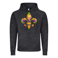 Vintage Black mardi gras fleur de lis Vintage Hoodie - RanaPortraitStore