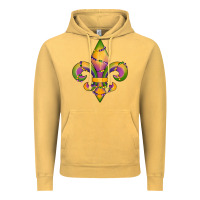Vintage Mustard mardi gras fleur de lis Vintage Hoodie - RanaPortraitStore