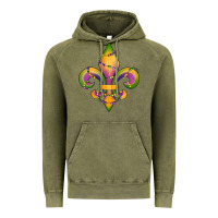 Vintage Olive mardi gras fleur de lis Vintage Hoodie - RanaPortraitStore